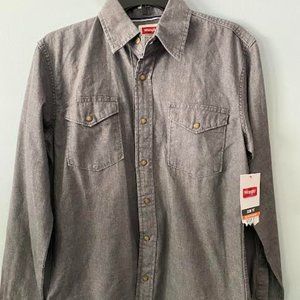 Wrangler Men's S slim fit long sleeve button up